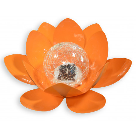Déco lumineuse Solaire Lotus - Orange