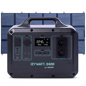 Pack générateur solaire LFP IZYWATT 2400 et panneau solaire 400