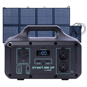Pack générateur solaire LFP  IZYWATT 800 et panneau solaire 160W