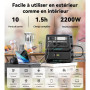 Station électrique portable IZYWATT.eco 2048Wh / 2200W + fonction injection réseau réglable 0-800W