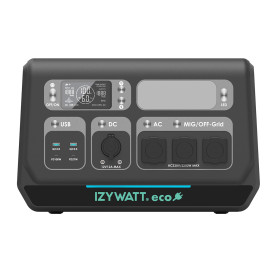 Station électrique portable IZYWATT.eco 2048Wh / 2200W + fonction injection réseau réglable 0-800W