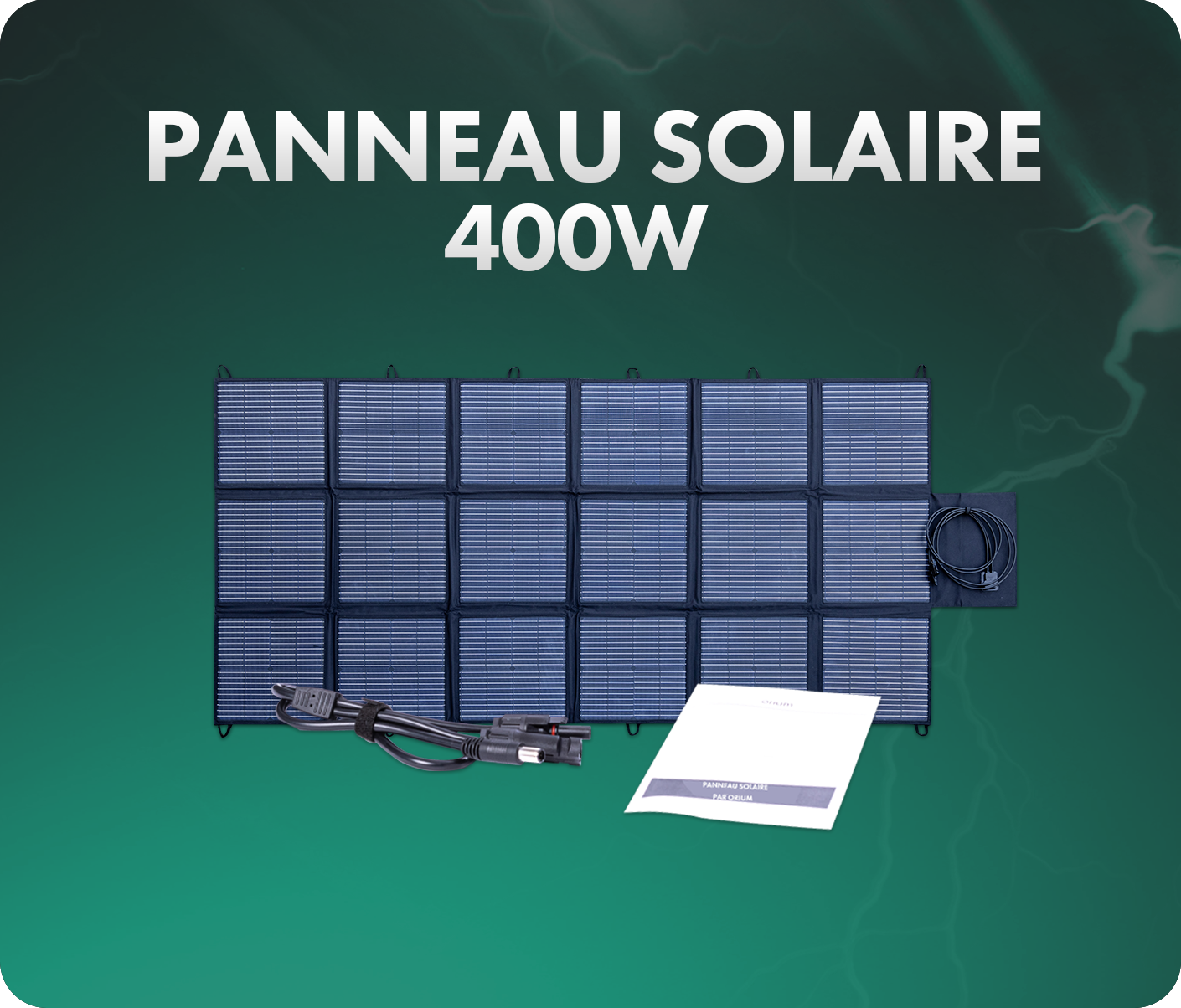 Station d'énergie portable 2400 W + panneau solaire pliant 400 W - Orium